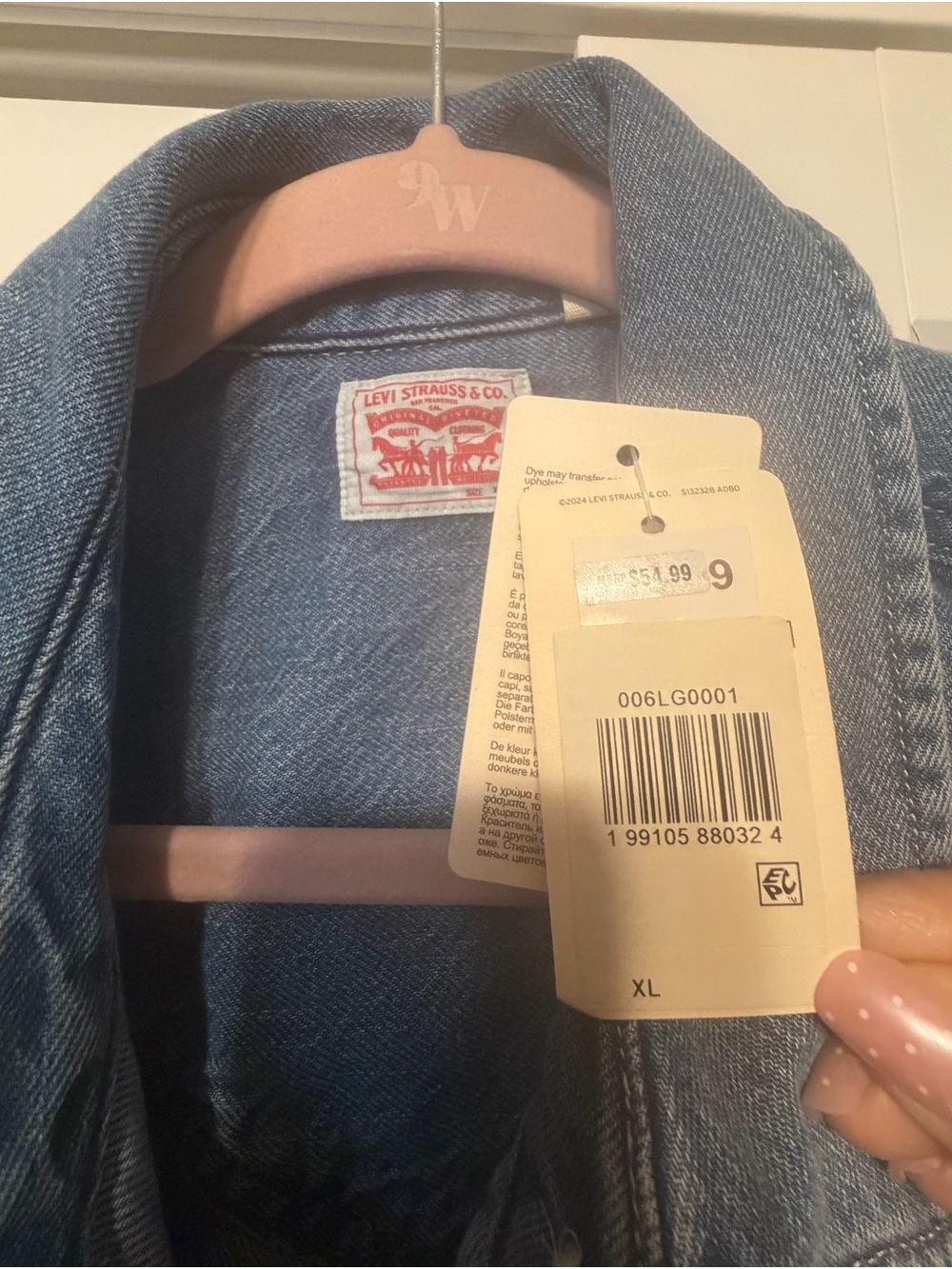 Levi's Blue Short-Sleeve Denim Shirt Dress - Picture 5 of 5